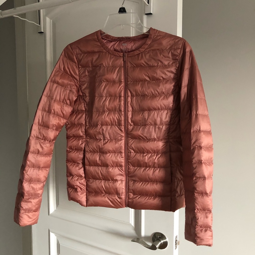 Uniqlo Ultralight Down Jacket in Rose Gold, Size M
